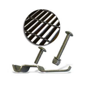 metal grating fastener saddle clip assembly